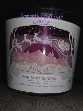 Bath & Body Works 3-Wick Candle  Pink Fairy Gumdrop